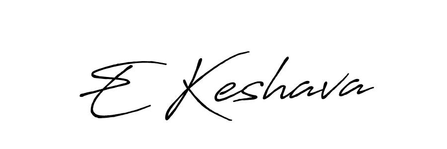 Use a signature maker to create a handwritten signature online. With this signature software, you can design (Antro_Vectra_Bolder) your own signature for name E Keshava. E Keshava signature style 7 images and pictures png