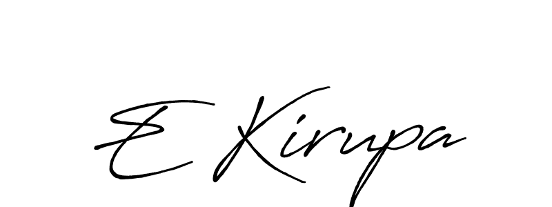 Also You can easily find your signature by using the search form. We will create E Kirupa name handwritten signature images for you free of cost using Antro_Vectra_Bolder sign style. E Kirupa signature style 7 images and pictures png