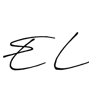 Create a beautiful signature design for name E L. With this signature (Antro_Vectra_Bolder) fonts, you can make a handwritten signature for free. E L signature style 7 images and pictures png