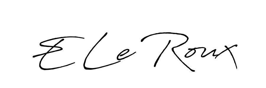 Also we have E Le Roux name is the best signature style. Create professional handwritten signature collection using Antro_Vectra_Bolder autograph style. E Le Roux signature style 7 images and pictures png