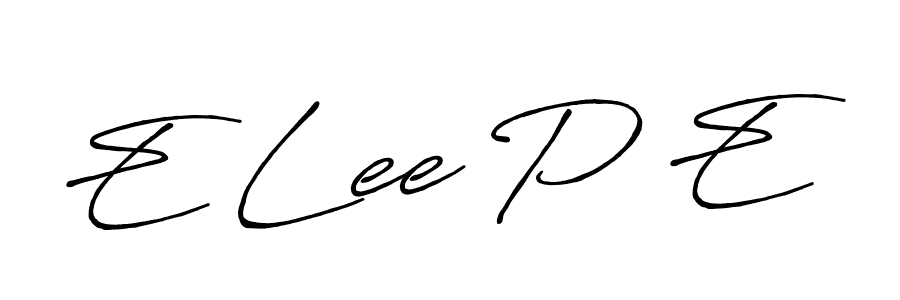 Design your own signature with our free online signature maker. With this signature software, you can create a handwritten (Antro_Vectra_Bolder) signature for name E Lee P E. E Lee P E signature style 7 images and pictures png