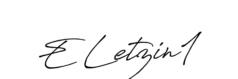 Make a beautiful signature design for name E Letzin1. With this signature (Antro_Vectra_Bolder) style, you can create a handwritten signature for free. E Letzin1 signature style 7 images and pictures png