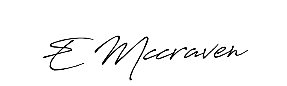 How to make E Mccraven name signature. Use Antro_Vectra_Bolder style for creating short signs online. This is the latest handwritten sign. E Mccraven signature style 7 images and pictures png