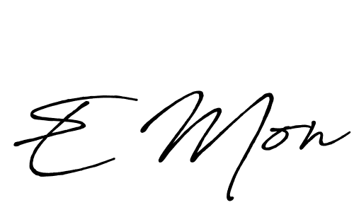 You should practise on your own different ways (Antro_Vectra_Bolder) to write your name (E Mon) in signature. don't let someone else do it for you. E Mon signature style 7 images and pictures png