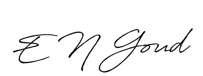 Create a beautiful signature design for name E N Goud. With this signature (Antro_Vectra_Bolder) fonts, you can make a handwritten signature for free. E N Goud signature style 7 images and pictures png