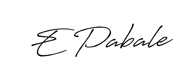 Similarly Antro_Vectra_Bolder is the best handwritten signature design. Signature creator online .You can use it as an online autograph creator for name E Pabale. E Pabale signature style 7 images and pictures png