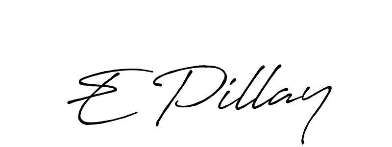 Also we have E Pillay name is the best signature style. Create professional handwritten signature collection using Antro_Vectra_Bolder autograph style. E Pillay signature style 7 images and pictures png