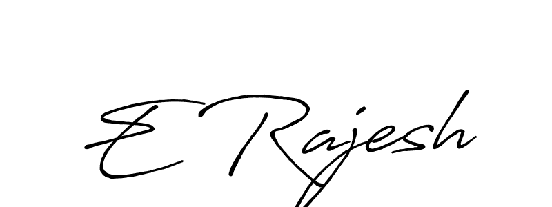 E Rajesh stylish signature style. Best Handwritten Sign (Antro_Vectra_Bolder) for my name. Handwritten Signature Collection Ideas for my name E Rajesh. E Rajesh signature style 7 images and pictures png