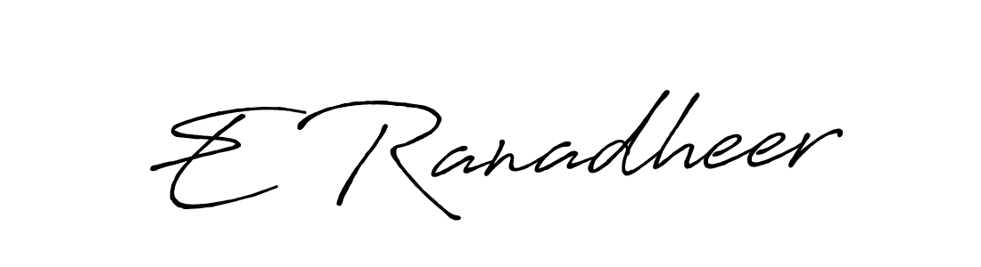 E Ranadheer stylish signature style. Best Handwritten Sign (Antro_Vectra_Bolder) for my name. Handwritten Signature Collection Ideas for my name E Ranadheer. E Ranadheer signature style 7 images and pictures png
