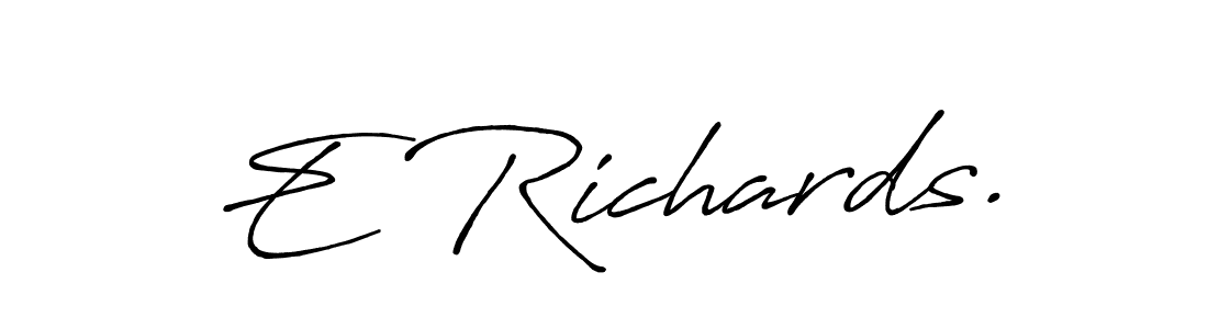 Make a beautiful signature design for name E Richards.. Use this online signature maker to create a handwritten signature for free. E Richards. signature style 7 images and pictures png