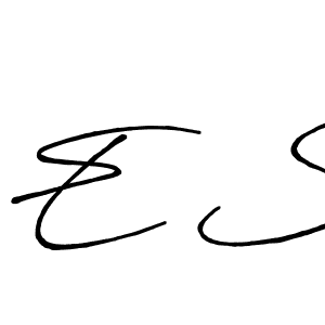 Antro_Vectra_Bolder is a professional signature style that is perfect for those who want to add a touch of class to their signature. It is also a great choice for those who want to make their signature more unique. Get E S name to fancy signature for free. E S signature style 7 images and pictures png