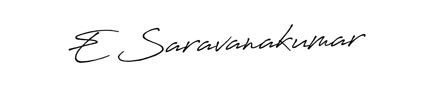 Use a signature maker to create a handwritten signature online. With this signature software, you can design (Antro_Vectra_Bolder) your own signature for name E Saravanakumar. E Saravanakumar signature style 7 images and pictures png