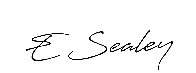 Create a beautiful signature design for name E Sealey. With this signature (Antro_Vectra_Bolder) fonts, you can make a handwritten signature for free. E Sealey signature style 7 images and pictures png