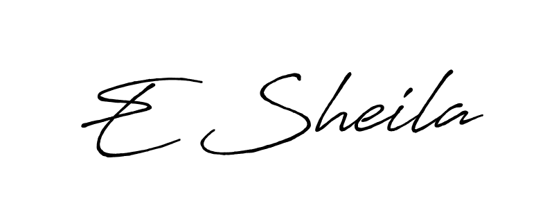 Also You can easily find your signature by using the search form. We will create E Sheila name handwritten signature images for you free of cost using Antro_Vectra_Bolder sign style. E Sheila signature style 7 images and pictures png