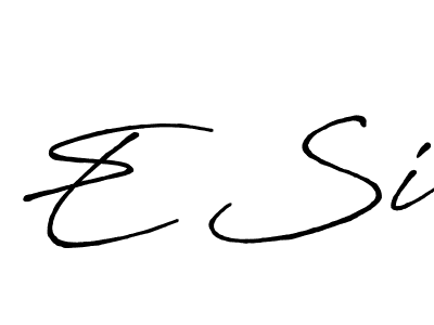 Once you've used our free online signature maker to create your best signature Antro_Vectra_Bolder style, it's time to enjoy all of the benefits that E Si name signing documents. E Si signature style 7 images and pictures png