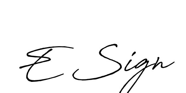 It looks lik you need a new signature style for name E Sign. Design unique handwritten (Antro_Vectra_Bolder) signature with our free signature maker in just a few clicks. E Sign signature style 7 images and pictures png