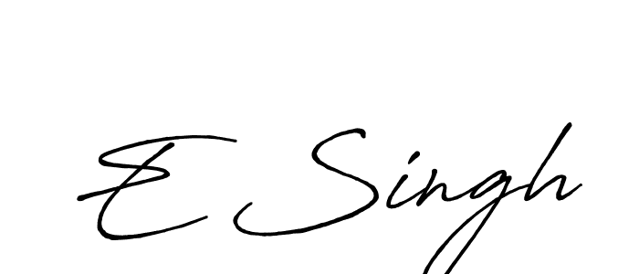 E Singh stylish signature style. Best Handwritten Sign (Antro_Vectra_Bolder) for my name. Handwritten Signature Collection Ideas for my name E Singh. E Singh signature style 7 images and pictures png