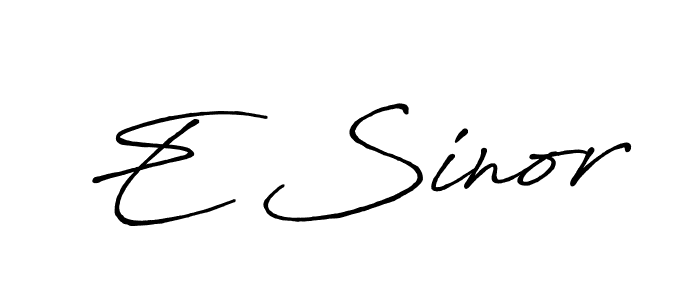 Also You can easily find your signature by using the search form. We will create E Sinor name handwritten signature images for you free of cost using Antro_Vectra_Bolder sign style. E Sinor signature style 7 images and pictures png