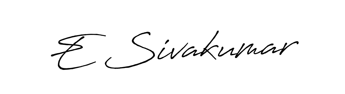 Make a beautiful signature design for name E Sivakumar. With this signature (Antro_Vectra_Bolder) style, you can create a handwritten signature for free. E Sivakumar signature style 7 images and pictures png