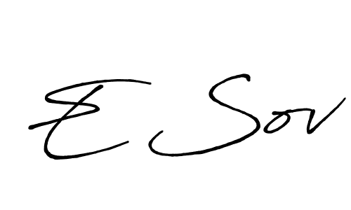 Create a beautiful signature design for name E Sov. With this signature (Antro_Vectra_Bolder) fonts, you can make a handwritten signature for free. E Sov signature style 7 images and pictures png