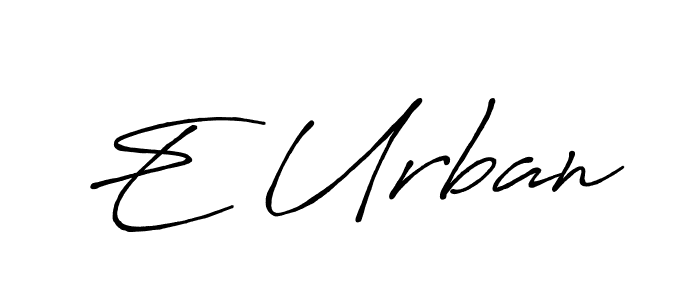 Similarly Antro_Vectra_Bolder is the best handwritten signature design. Signature creator online .You can use it as an online autograph creator for name E Urban. E Urban signature style 7 images and pictures png