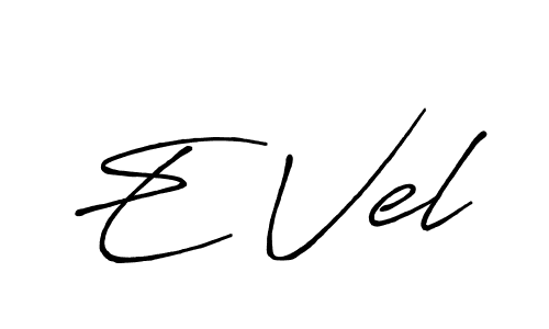 Design your own signature with our free online signature maker. With this signature software, you can create a handwritten (Antro_Vectra_Bolder) signature for name E Vel. E Vel signature style 7 images and pictures png