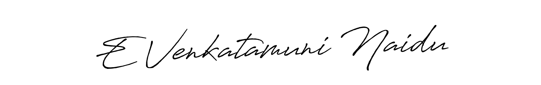 Also we have E Venkatamuni Naidu name is the best signature style. Create professional handwritten signature collection using Antro_Vectra_Bolder autograph style. E Venkatamuni Naidu signature style 7 images and pictures png