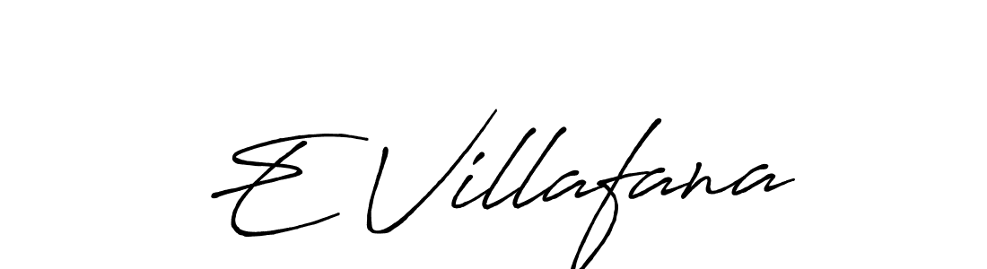 E Villafana stylish signature style. Best Handwritten Sign (Antro_Vectra_Bolder) for my name. Handwritten Signature Collection Ideas for my name E Villafana. E Villafana signature style 7 images and pictures png