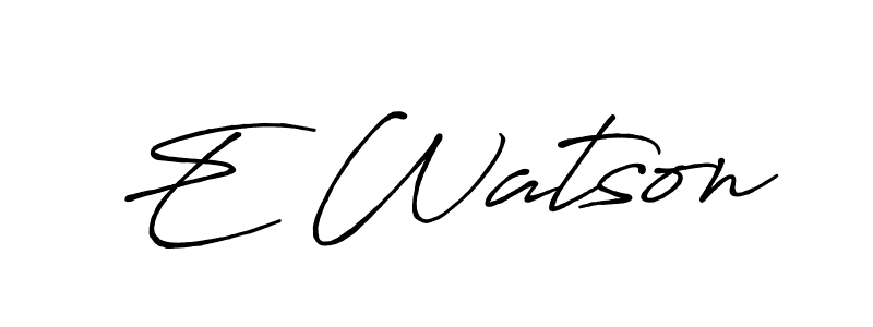 Also You can easily find your signature by using the search form. We will create E Watson name handwritten signature images for you free of cost using Antro_Vectra_Bolder sign style. E Watson signature style 7 images and pictures png