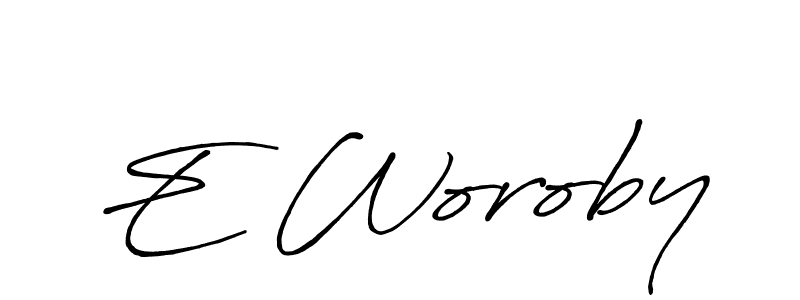 Make a beautiful signature design for name E Woroby. Use this online signature maker to create a handwritten signature for free. E Woroby signature style 7 images and pictures png