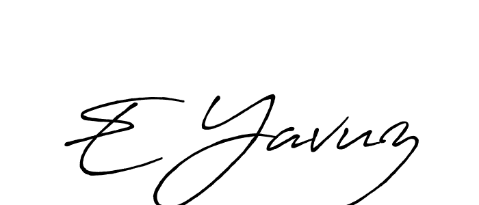 Best and Professional Signature Style for E Yavuz. Antro_Vectra_Bolder Best Signature Style Collection. E Yavuz signature style 7 images and pictures png