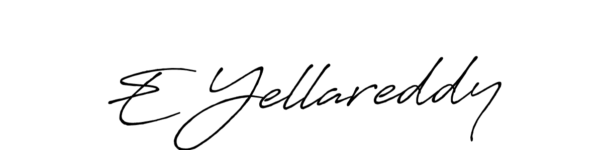 How to make E Yellareddy name signature. Use Antro_Vectra_Bolder style for creating short signs online. This is the latest handwritten sign. E Yellareddy signature style 7 images and pictures png