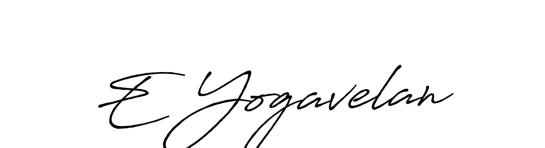 How to make E Yogavelan signature? Antro_Vectra_Bolder is a professional autograph style. Create handwritten signature for E Yogavelan name. E Yogavelan signature style 7 images and pictures png