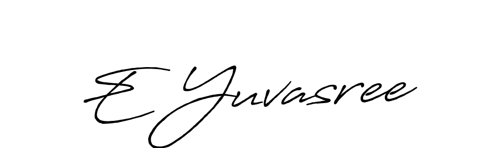 This is the best signature style for the E Yuvasree name. Also you like these signature font (Antro_Vectra_Bolder). Mix name signature. E Yuvasree signature style 7 images and pictures png