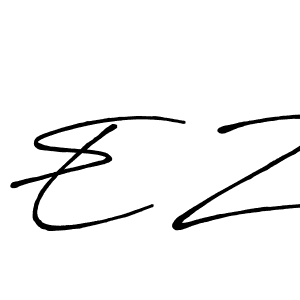 How to make E Z signature? Antro_Vectra_Bolder is a professional autograph style. Create handwritten signature for E Z name. E Z signature style 7 images and pictures png