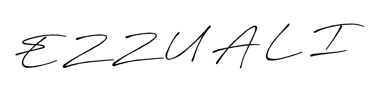 Also we have E Z Z U A L I name is the best signature style. Create professional handwritten signature collection using Antro_Vectra_Bolder autograph style. E Z Z U A L I signature style 7 images and pictures png