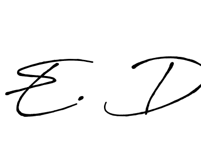 The best way (Antro_Vectra_Bolder) to make a short signature is to pick only two or three words in your name. The name E. D include a total of six letters. For converting this name. E. D signature style 7 images and pictures png