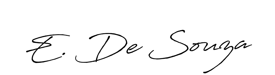 Make a beautiful signature design for name E. De Souza. With this signature (Antro_Vectra_Bolder) style, you can create a handwritten signature for free. E. De Souza signature style 7 images and pictures png