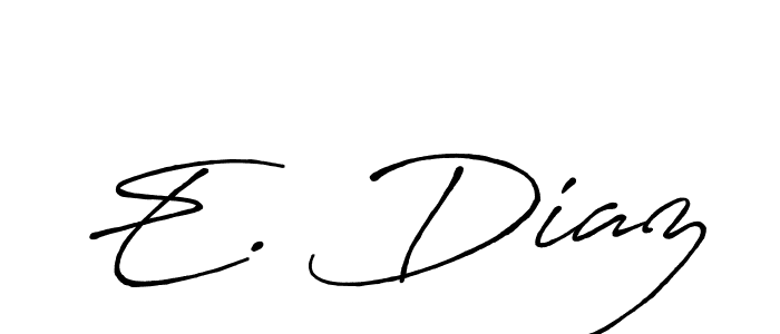 The best way (Antro_Vectra_Bolder) to make a short signature is to pick only two or three words in your name. The name E. Diaz include a total of six letters. For converting this name. E. Diaz signature style 7 images and pictures png