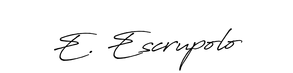 Once you've used our free online signature maker to create your best signature Antro_Vectra_Bolder style, it's time to enjoy all of the benefits that E. Escrupolo name signing documents. E. Escrupolo signature style 7 images and pictures png