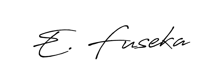 Use a signature maker to create a handwritten signature online. With this signature software, you can design (Antro_Vectra_Bolder) your own signature for name E. Fuseka. E. Fuseka signature style 7 images and pictures png