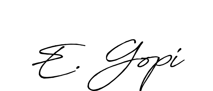 Create a beautiful signature design for name E. Gopi. With this signature (Antro_Vectra_Bolder) fonts, you can make a handwritten signature for free. E. Gopi signature style 7 images and pictures png