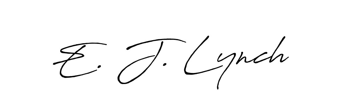 The best way (Antro_Vectra_Bolder) to make a short signature is to pick only two or three words in your name. The name E. J. Lynch include a total of six letters. For converting this name. E. J. Lynch signature style 7 images and pictures png