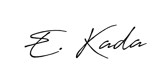 This is the best signature style for the E. Kada name. Also you like these signature font (Antro_Vectra_Bolder). Mix name signature. E. Kada signature style 7 images and pictures png