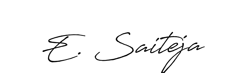 Create a beautiful signature design for name E. Saiteja. With this signature (Antro_Vectra_Bolder) fonts, you can make a handwritten signature for free. E. Saiteja signature style 7 images and pictures png