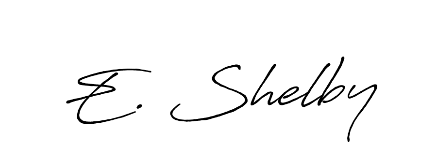 Design your own signature with our free online signature maker. With this signature software, you can create a handwritten (Antro_Vectra_Bolder) signature for name E. Shelby. E. Shelby signature style 7 images and pictures png