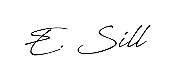 Also You can easily find your signature by using the search form. We will create E. Sill name handwritten signature images for you free of cost using Antro_Vectra_Bolder sign style. E. Sill signature style 7 images and pictures png