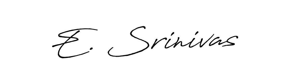 Design your own signature with our free online signature maker. With this signature software, you can create a handwritten (Antro_Vectra_Bolder) signature for name E. Srinivas. E. Srinivas signature style 7 images and pictures png
