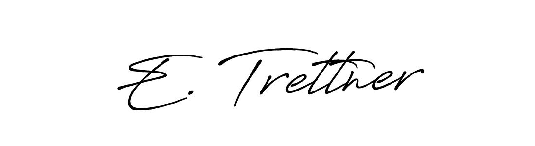 How to make E. Trettner name signature. Use Antro_Vectra_Bolder style for creating short signs online. This is the latest handwritten sign. E. Trettner signature style 7 images and pictures png