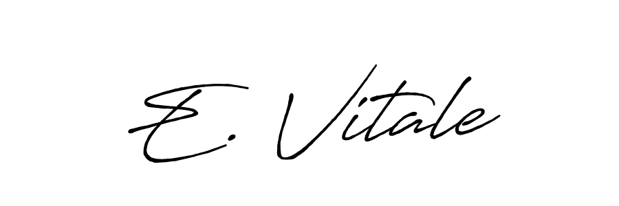 Antro_Vectra_Bolder is a professional signature style that is perfect for those who want to add a touch of class to their signature. It is also a great choice for those who want to make their signature more unique. Get E. Vitale name to fancy signature for free. E. Vitale signature style 7 images and pictures png